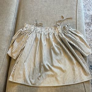Stripe off the shoulder top